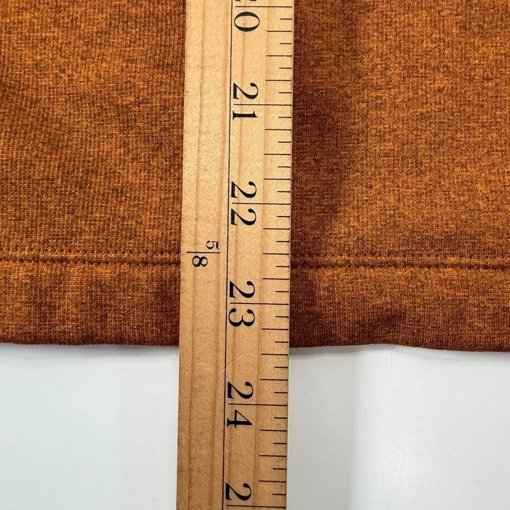 NORTH FACE 1/4 Zip Pullover‎ Smooth Face Fleece Sweatshirt Mens Small Orange